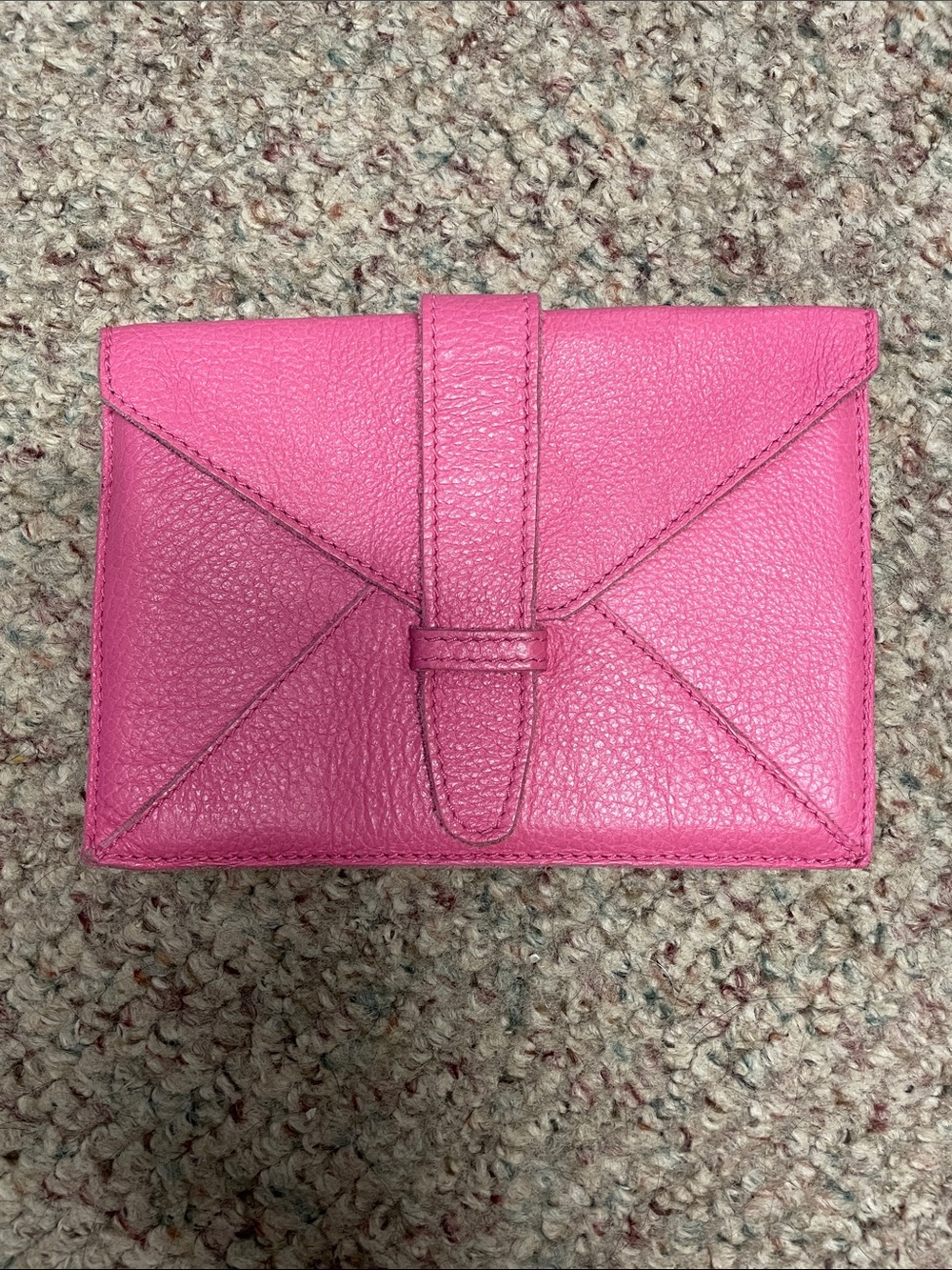 Roots Pink Leather Envelope pouch/ Wallet - Women Bags